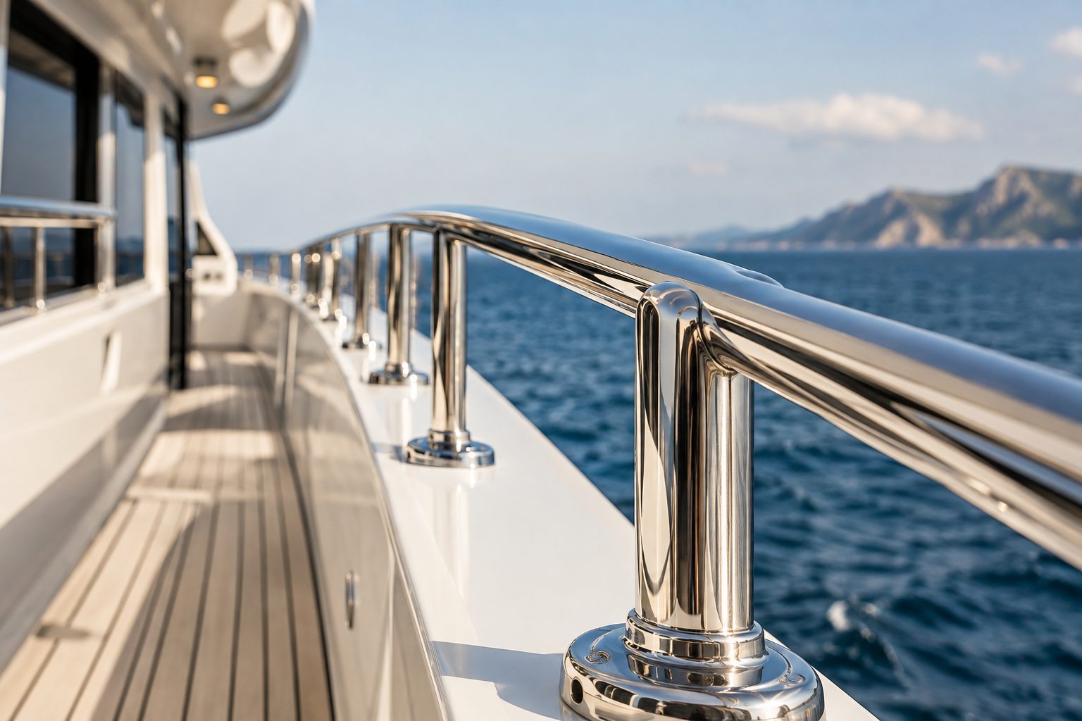 Yacht detailing at a South Florida marina